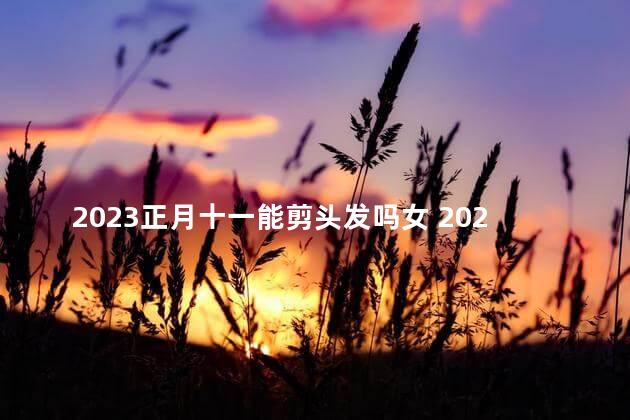 2023正月十一能剪头发吗女 2023正月十一是黄道吉日吗